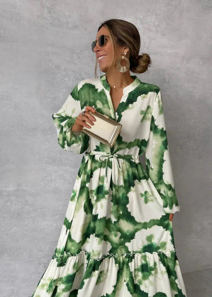 Sommerkleid - Elegantes Maxikleid mit Blumenmuster