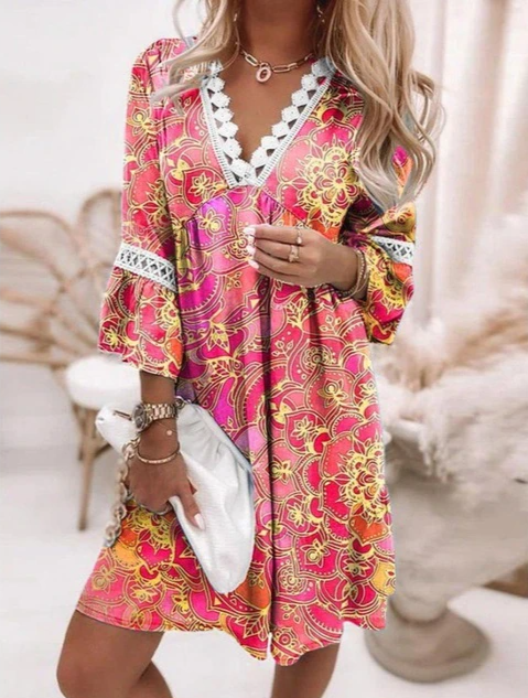 MaxMila Ibiza Kleid - Boho Freizeitkleid