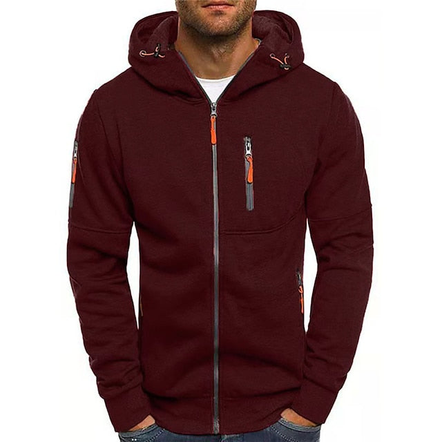 Sweatjacke für Herren – Warme Kapuze Jacke für Outdoor