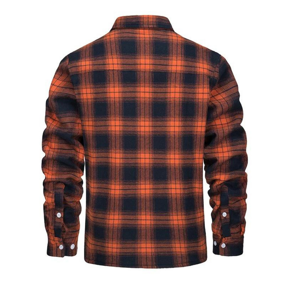 Karierte Hemdjacke für Herren – Gefütterte Flanell-Jacke mit Sherpa-Futter für den Winter