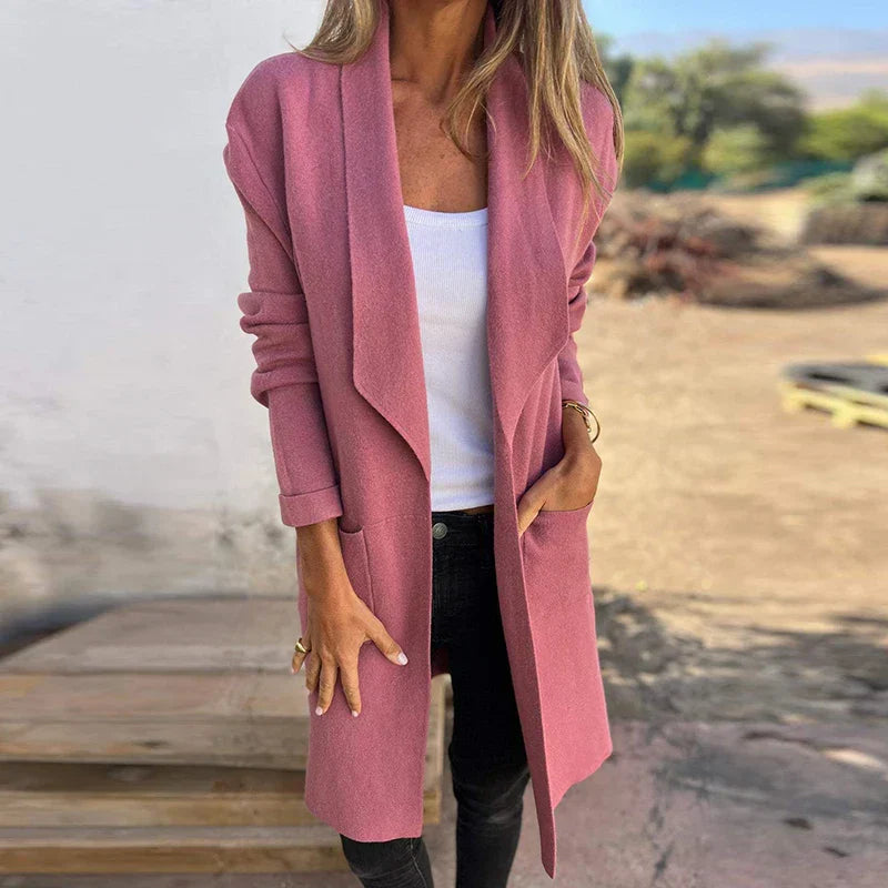 Strickjacke für Damen - Eleganter Übergangsjacke mit Taschen