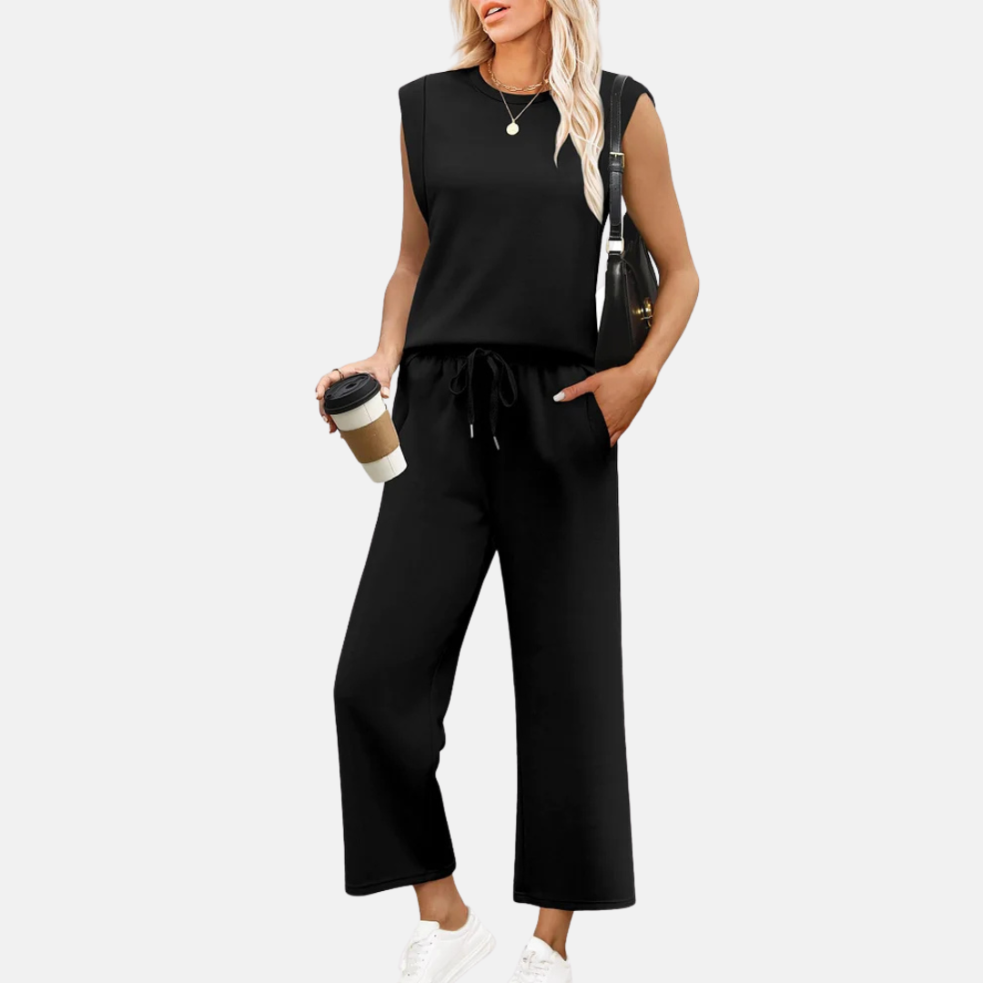 Zweiteiler für Damen - Lässiges Top mit Palazzo-Hose für den Sommer