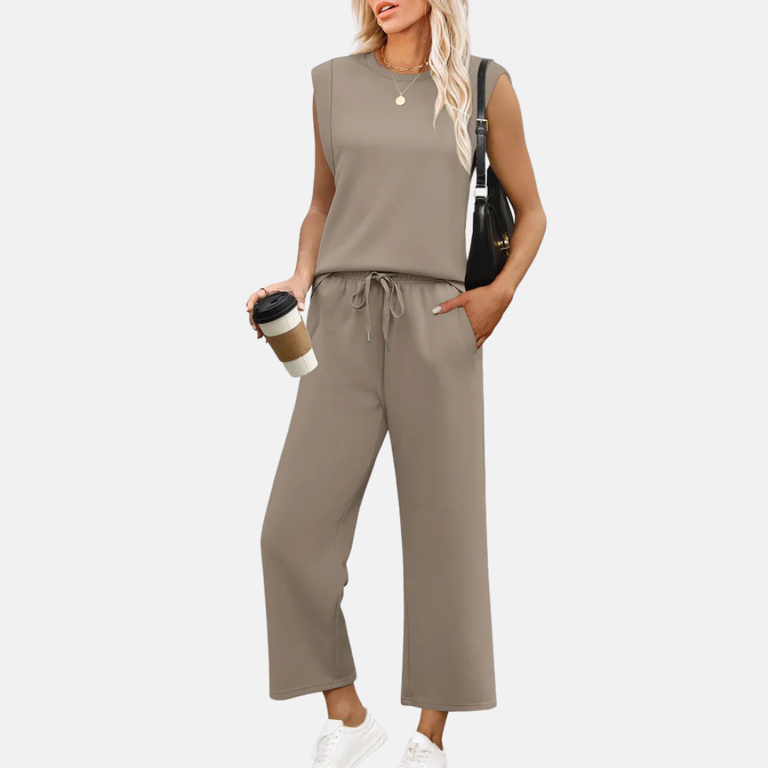 Zweiteiler für Damen - Lässiges Top mit Palazzo-Hose für den Sommer