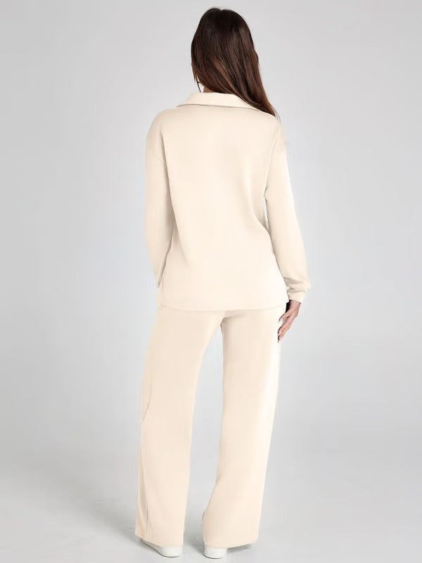 Loscini Loungeweat Set | Zweiteiler-set mit Sweatshirt mit Jogger Für Damen