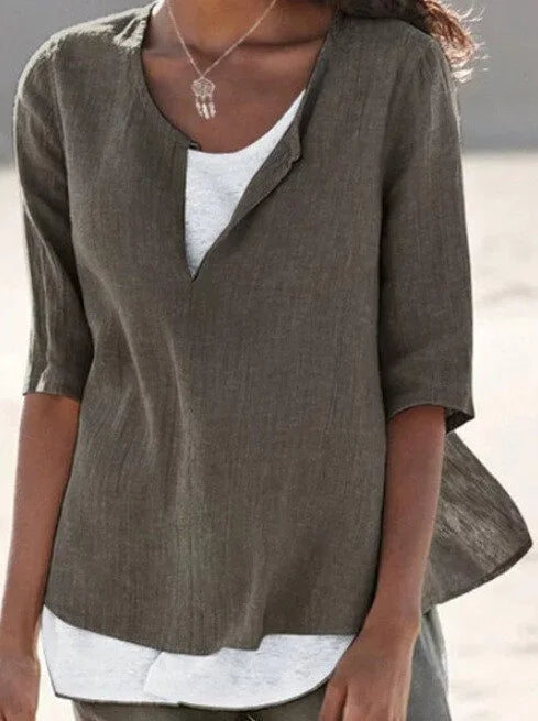 Oberteil für Damen - Lässige Lagenbluse für den Herbst