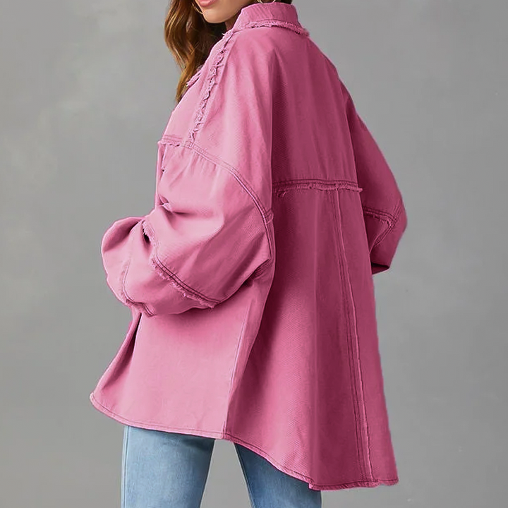 Jeansjacke für den Herbst - Trendy Oversized Übergangsjacke für Damen