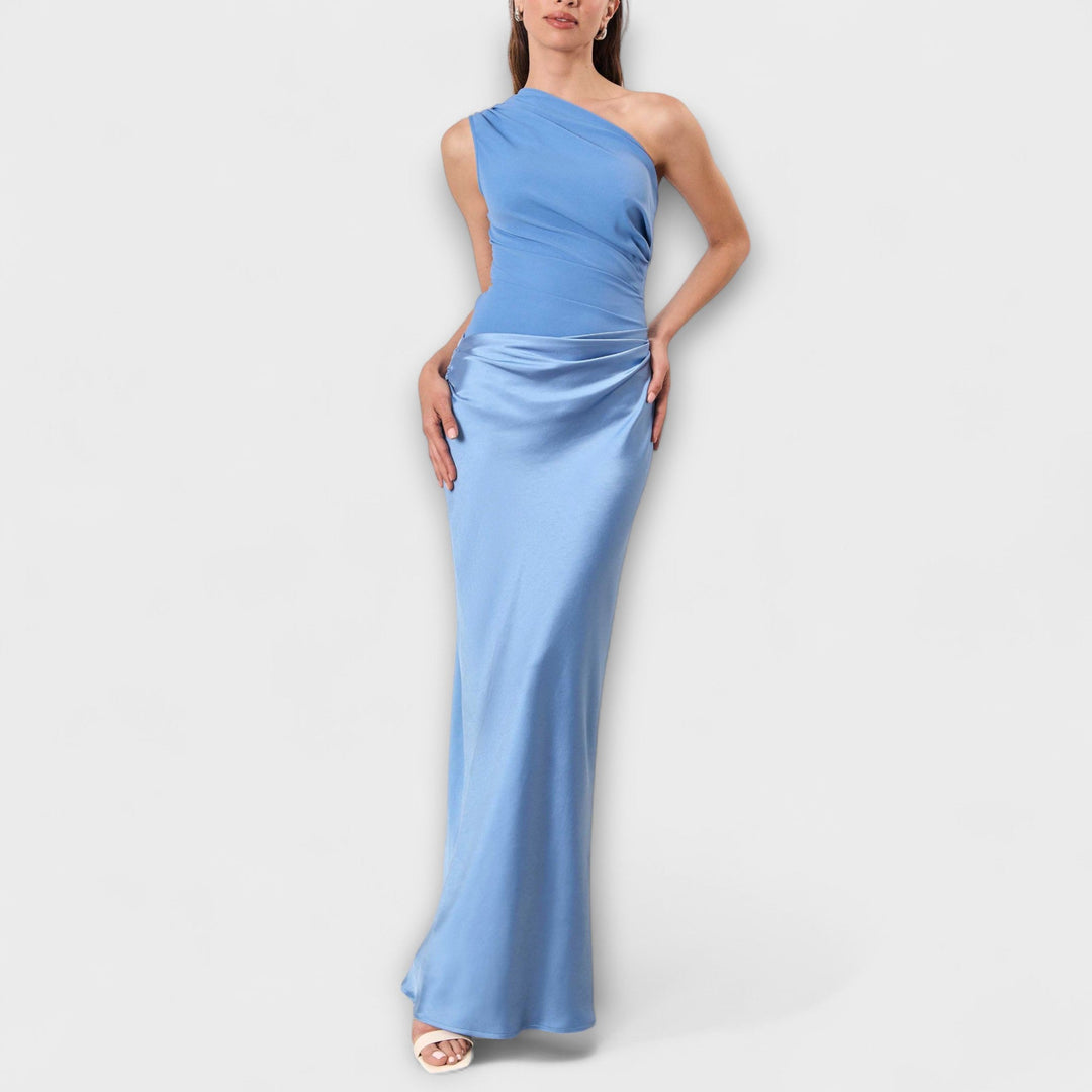 Abendkleid für Damen - Elegantes Ein-Schulter Maxikleid