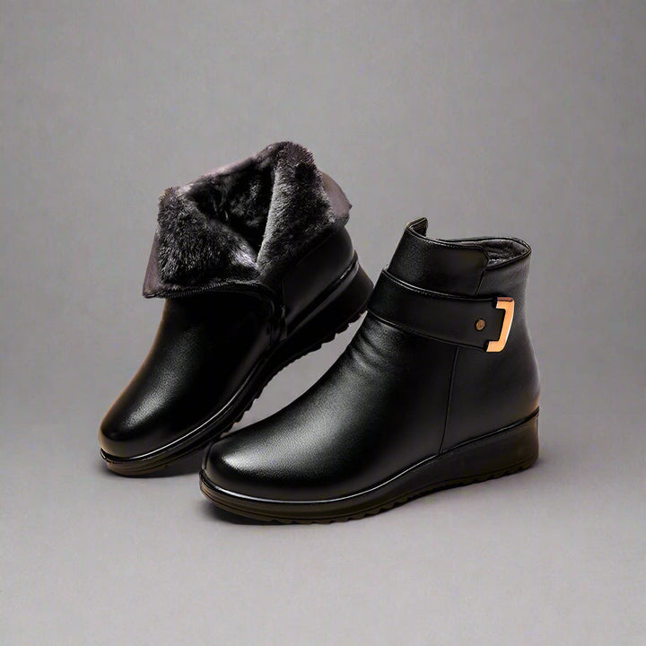 Stiefeletten mit Orthopädischer Einlage für Damen - Fleece Gefütterte Boots für den Winter