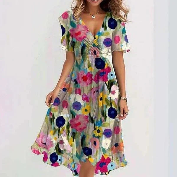 Maxikleid - Mühelos Elegantes Chiffon-Kleid für Sommer