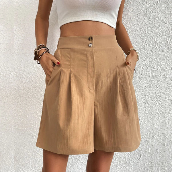 Layla Shorts | Elegante Weite Kurze Hose mit Hohem Bund