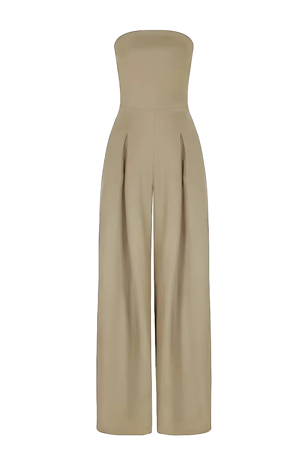Olivia Jumpsuit | Trägerloser Jumpsuit Mit Weitem Hosenbein