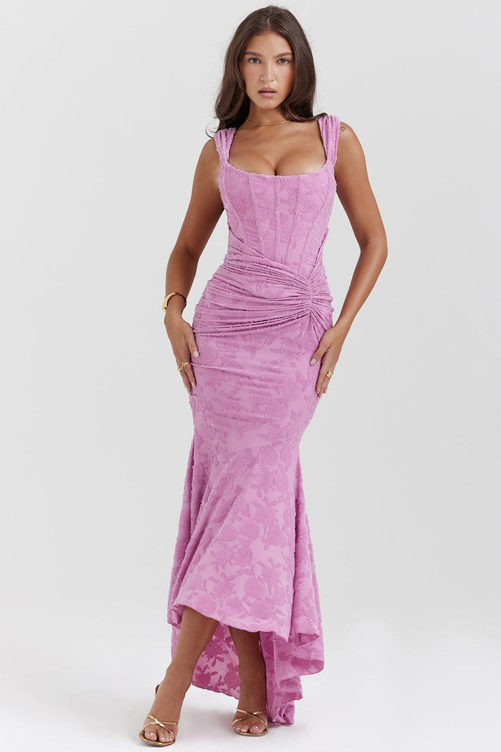 Abendkleid - Figurbetontes Midikleid mit Raffung für Hochzeiten