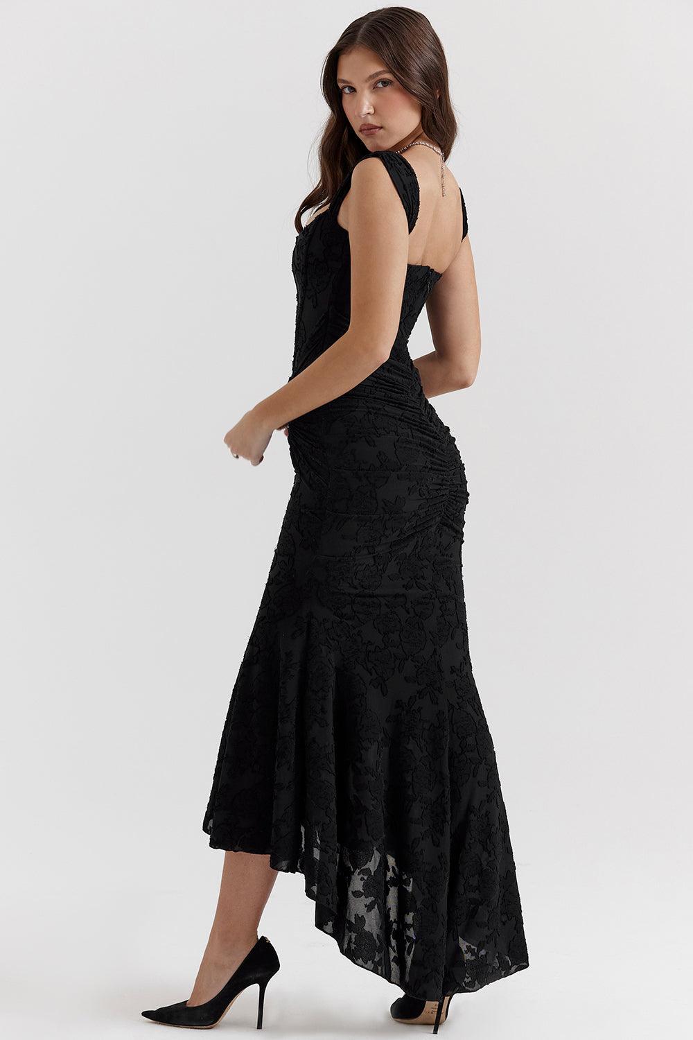 Abendkleid - Figurbetontes Midikleid mit Raffung für Hochzeiten