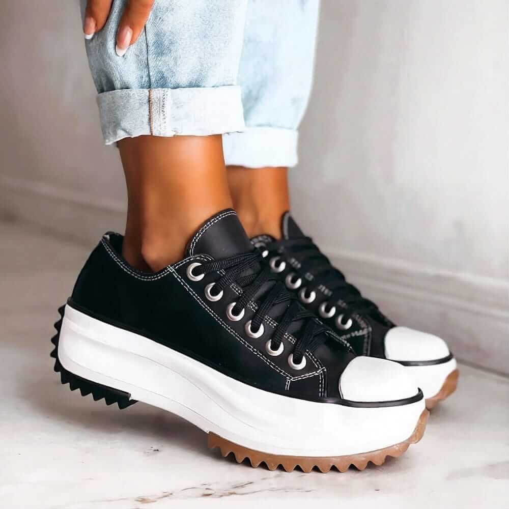 Yasmin Plateau Sneakers | Canvas Turnschuhe mit Chunky Sole