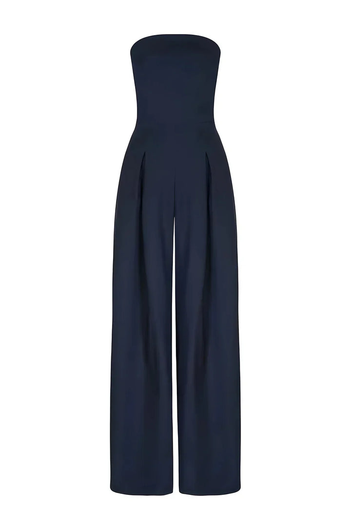 Olivia Jumpsuit | Trägerloser Jumpsuit Mit Weitem Hosenbein