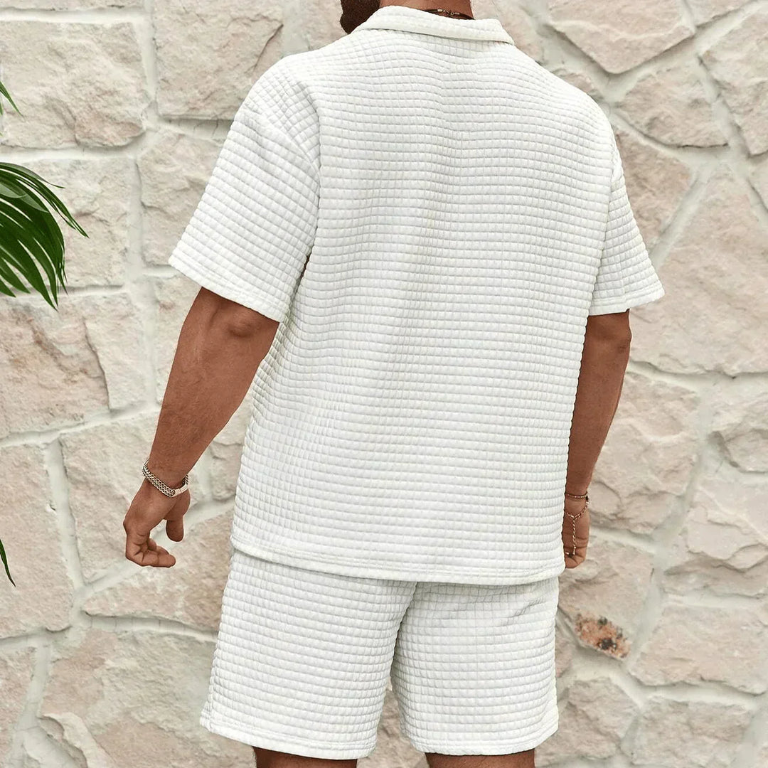 Capri SommerSet | Zweiteiliger-set Hemd und Shorts Für Herren