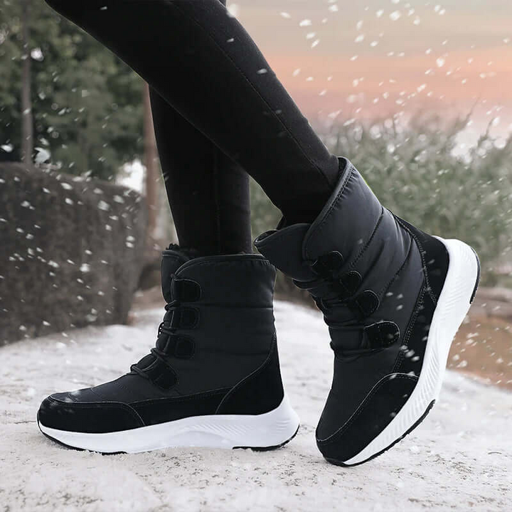 Gefütterte Schneestiefel für Damen - Sportliche & Wasserabweisende Winterboots mit Sneaker-Sohle für den Winter