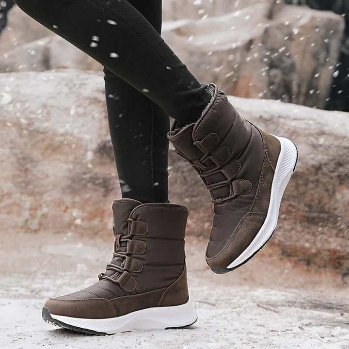 Gefütterte Schneestiefel für Damen - Sportliche & Wasserabweisende Winterboots mit Sneaker-Sohle für den Winter