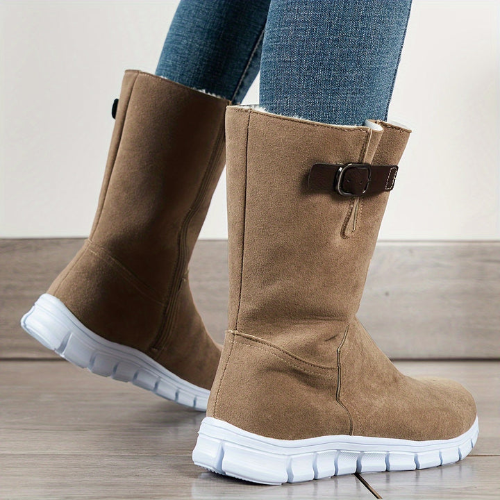 Franklins Winterstiefel für Damen - Gefütterte Stiefel mit sportlicher Sneaker-Sohle & Reißverschluss