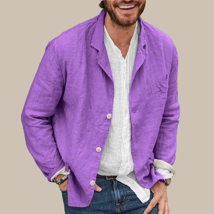Luca Leinen-Blazer | Eleganter italienischer Leinen-look blazer für Männer