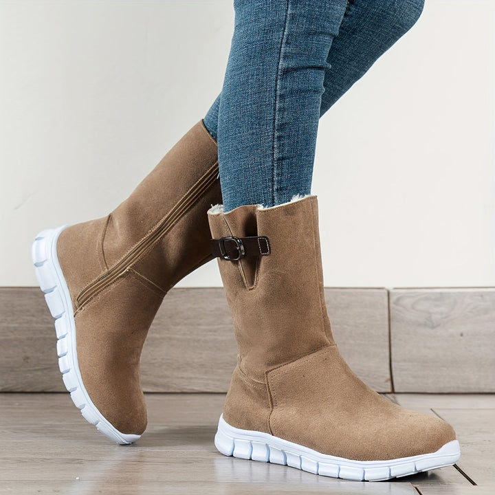 Franklins Winterstiefel für Damen - Gefütterte Stiefel mit sportlicher Sneaker-Sohle & Reißverschluss