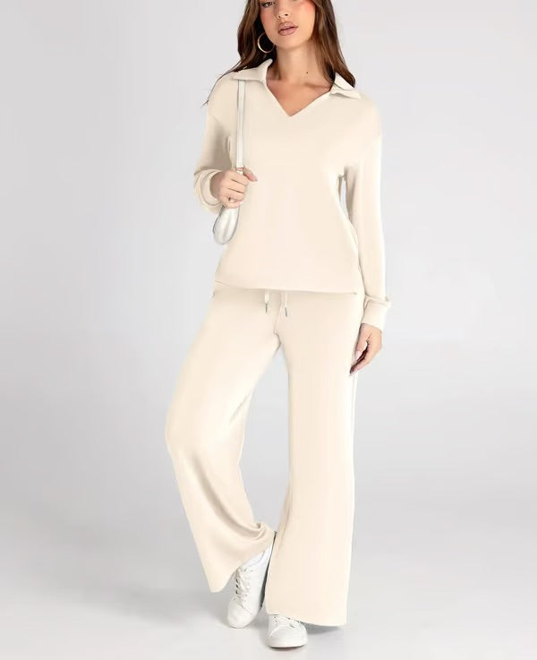 Loscini Loungeweat Set | Zweiteiler-set mit Sweatshirt mit Jogger Für Damen