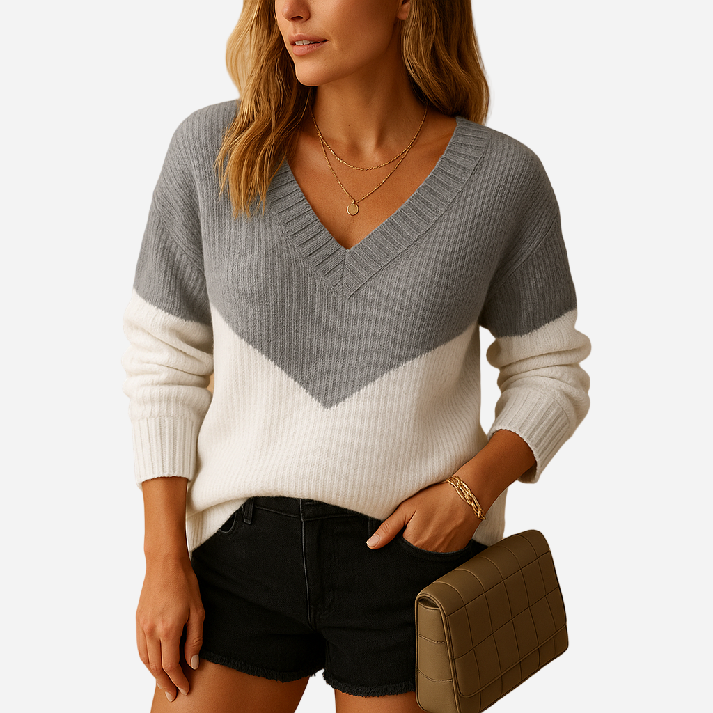 Strickpullover für Damen - V-Ausschnitt & Edel für den Winter
