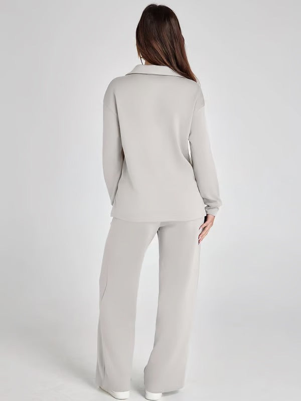 Loscini Loungeweat Set | Zweiteiler-set mit Sweatshirt mit Jogger Für Damen