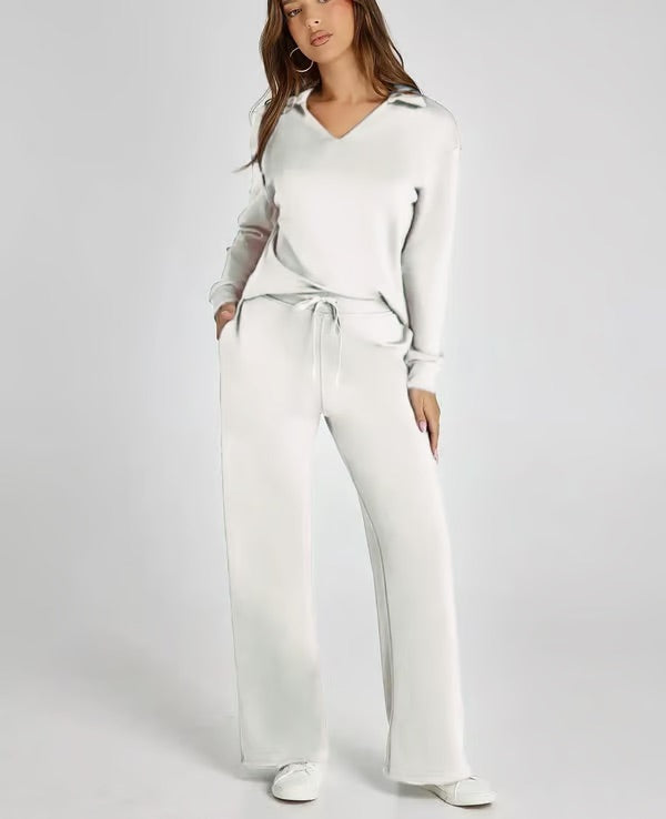 Loscini Loungeweat Set | Zweiteiler-set mit Sweatshirt mit Jogger Für Damen