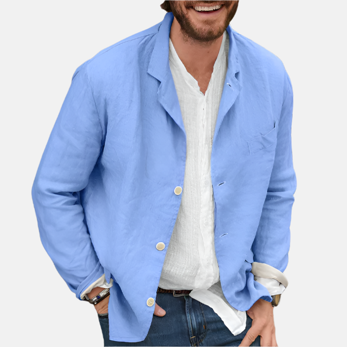 Luca Leinen-Blazer | Eleganter italienischer Leinen-look blazer für Männer