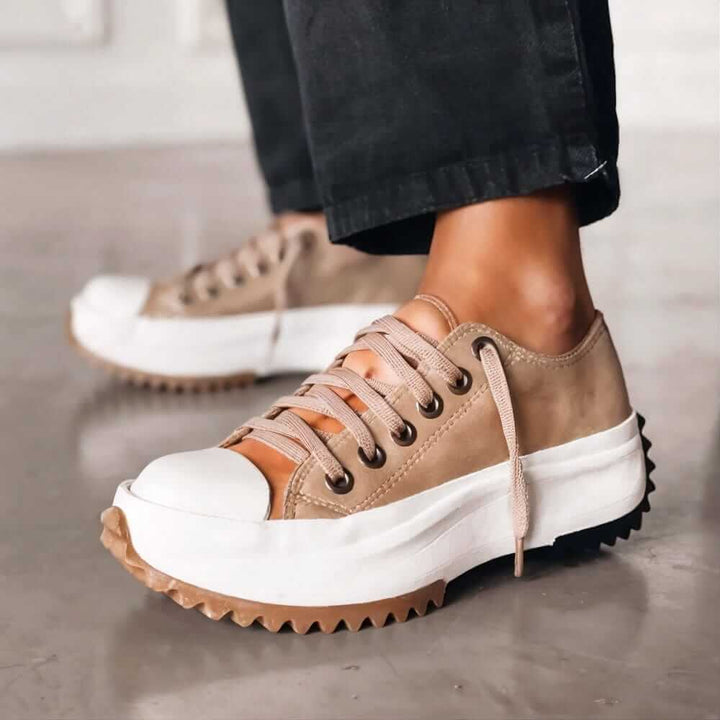 Yasmin Plateau Sneakers | Canvas Turnschuhe mit Chunky Sole