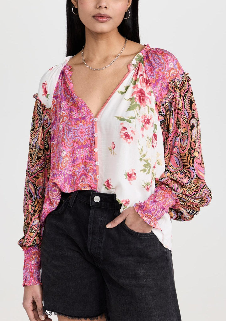 Bluse für Damen - Oversized-Bluse im Boho-Style