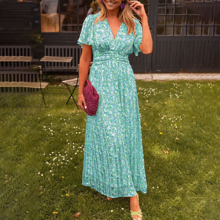 Sommerkleid - Elegantes Maxikleid mit Blumenmuster