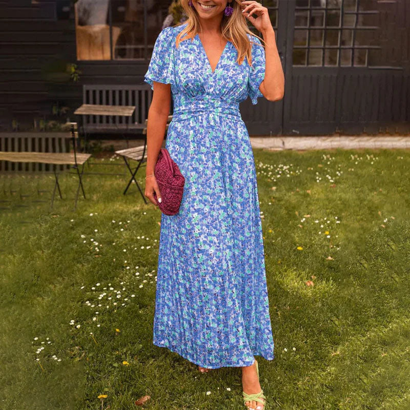 Sommerkleid - Elegantes Maxikleid mit Blumenmuster