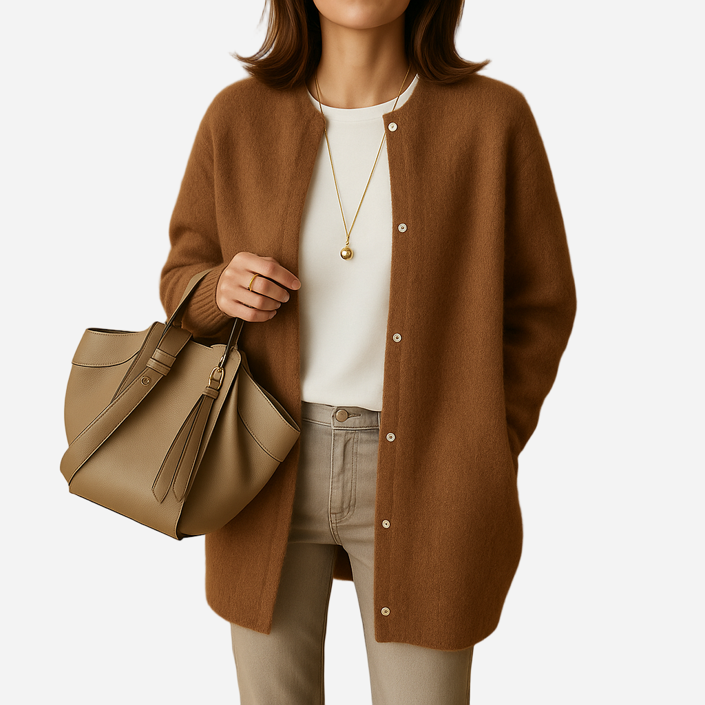 Strickjacke für Damen - Knöpfe & Lange Ärmel für den Winter