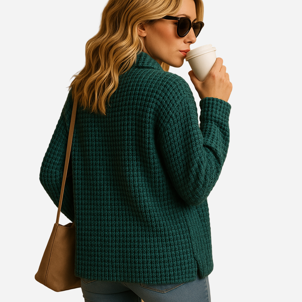 Rollkragenpullover für Damen - Stilvoll & Knöpfe für den Winter