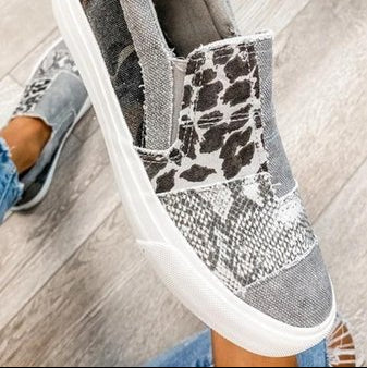 Jenny Stoffschuhe - Bequeme Canvas Halbschuhe mit Druck