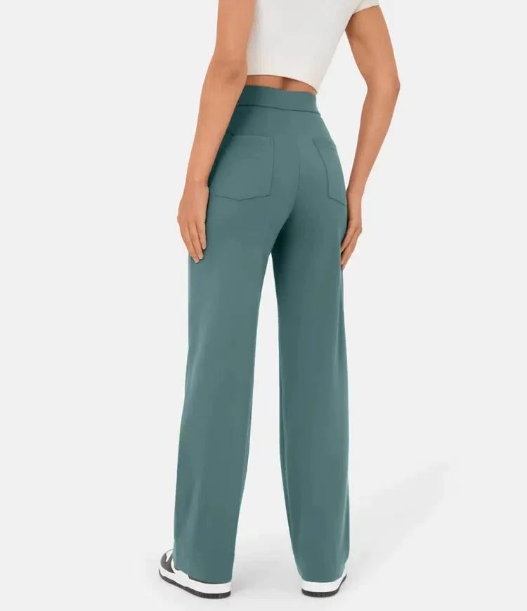 Palazzo Hose - Bequeme weite Hose mit Knopfleiste für Sommer