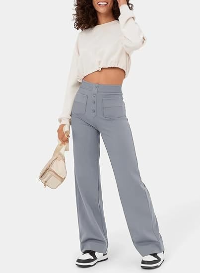 Palazzo Hose - Bequeme weite Hose mit Knopfleiste für Sommer