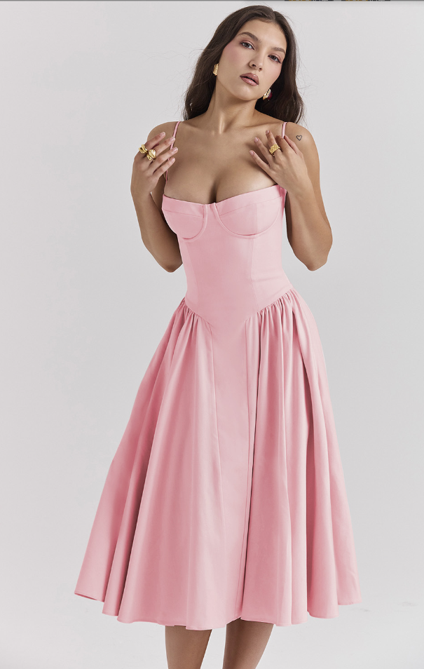 Abendkleid für Damen - Elegantes Corsagenkleid für Hochzeiten und Partys