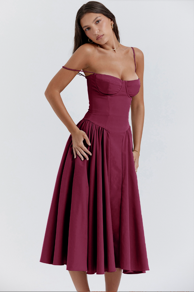 Abendkleid für Damen - Elegantes Corsagenkleid für Hochzeiten und Partys