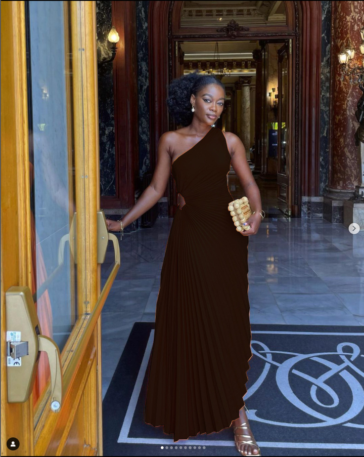 Dianna Abendkleid | Elegantes Brautjungfern One-Shoulder Kleid mit Plissee-Falten