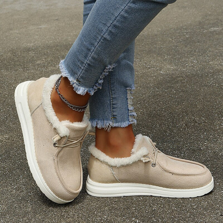 Damen Slip-On Winter-Schuhe mit Plüschfutter