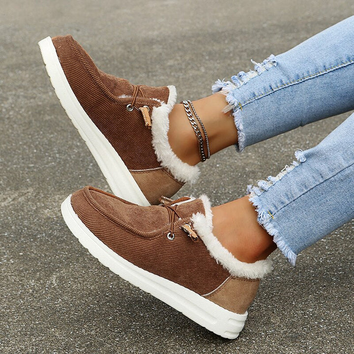Damen Slip-On Winter-Schuhe mit Plüschfutter