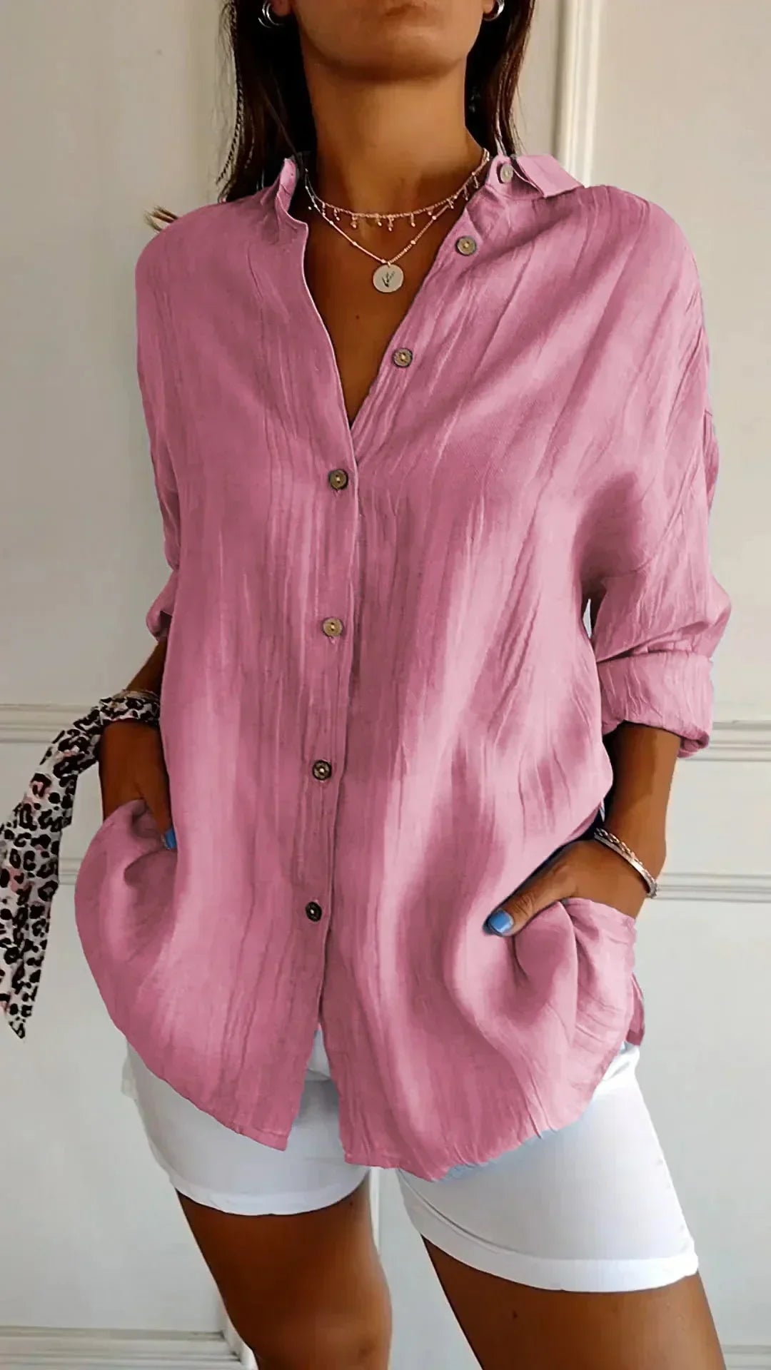 Hemdbluse - Elegante Luftige Bluse für Sommer