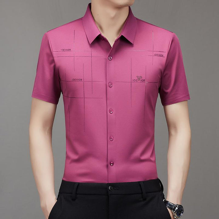 Silk Hemd für Herren - Italienisches kurzärmeliges Busines Hemd