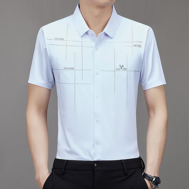 Silk Hemd für Herren - Italienisches kurzärmeliges Busines Hemd