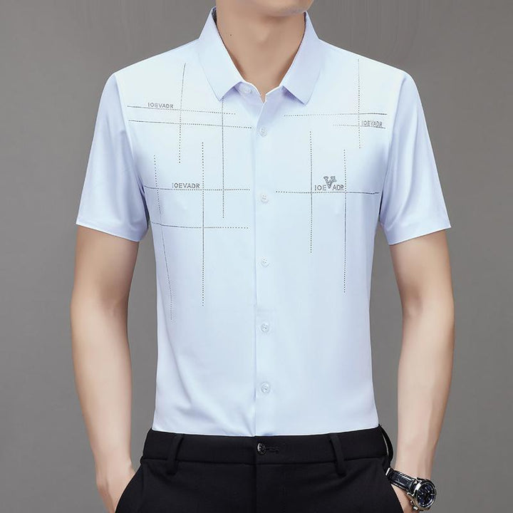 Silk Hemd für Herren - Italienisches kurzärmeliges Busines Hemd