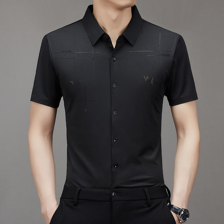 Silk Hemd für Herren - Italienisches kurzärmeliges Busines Hemd