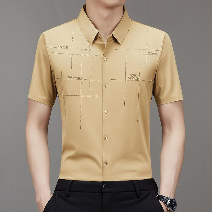 Silk Hemd für Herren - Italienisches kurzärmeliges Busines Hemd